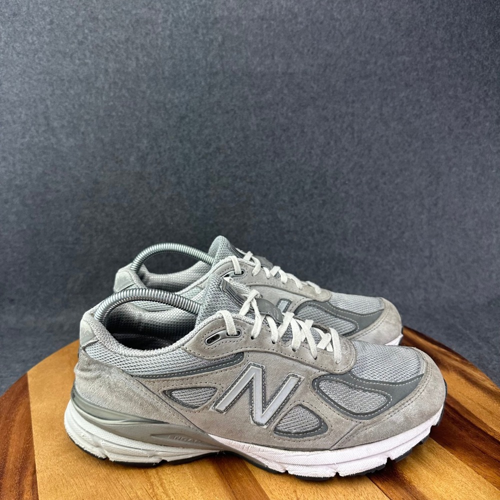 New Balance 990v4 Made in USA Grey Suede Mesh Running Shoes W990GL4 Womens 10